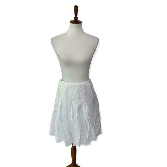 Loft white pleated skirt 2 small - Picture 1 of 11